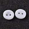 2-Hole Flat Round Resin Sewing Buttons for Costume Design BUTT-E118-03-3
