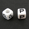 Letter Acrylic European Beads OPDL-R050-10mm-P-1