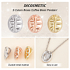 DICOSMETIC 12Pcs 3 Colors Brass Pendants FIND-DC0001-53-4