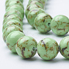 Assembled Synthetic Turquoise and Shell Beads Strands G-S212-10mm-07-2