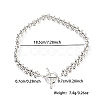 Rhodium Plated 925 Sterling Silver Round Beaded Stretch Bracelets for Women DS4468-1-5