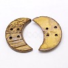 Ethnic Garment Accessories Wood Findings 4-Hole Coconut Sewing Buttons BUTT-O002-A-2