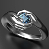 Cubic Zirconia Hand Finger Ring HAWE-PW0001-244A-1