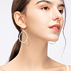ANATTASOUL 4 Pairs 4 Style Crystal Rhinestone Hollow Out Teardrop Dangle Earrings EJEW-AN0003-09-4