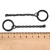 Ion Plating(IP) 304 Stainless Steel Split Key Ring Clasps STAS-L226-009A-B-3