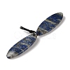 2Pcs Natural Lapis Lazuli Pendants G-A228-02G-2