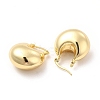 Moon Brass Hoop Earrings for Women EJEW-M026-02G-2
