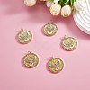 5Pcs Brass Micro Pave Clear Cubic Zirconia Pendants ZIRC-SZ0004-46-4