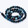 Faceted Natural Agate Beads Strands G-F561-6mm-D02-2