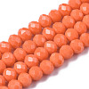 Opaque Solid Color Glass Beads Strands EGLA-A034-P6mm-D20-1