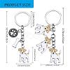 WEWAYSMILE 2 pcs Dog Keychain Car Keychain Pet Pendant Key-Ring Lovely Dog Key-ring Portable Metal Keychain Gift for Pet Lover Birthday Puppy Theme Party Supplies (Jack Dog) JX796A-2