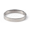 304 Stainless Steel Round Charms Hinged Bangle for Women BJEW-P294-02P-2