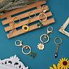 6Pcs Alloy Enamel Pendants Keychain KEYC-SW00003-01-3