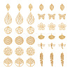 Cheriswelry 48Pcs 12 Style Rack Plating 201 Stainless Steel Pendants STAS-CW0001-06-28
