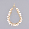 Natural Cultured Freshwater Pearl Pendants PALLOY-JF00415-1