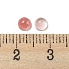 Cherry Quartz Glass Cabochons G-H309-03-10-3