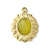 Ion Plating(IP) Real 14K Gold Plated 304 Stainless Steel with Glass Pendant FIND-Z028-30H-1