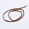 Electroplate Non-Magnetic Synthetic Hematite Beads Strands G-F562-S04-2