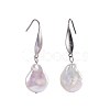 Natural Baroque Pearl Keshi Pearl Bead Dangle Earrings EJEW-JE02985-3