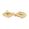 Rack Plating Brass Cubic Zirconia Pendants KK-D073-25G-06-2