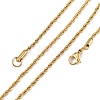Trendy Men's 304 Stainless Steel Rope Chain Necklaces NJEW-M072-F-01-3