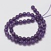 Natural Amethyst Round Bead Strands G-M304-18-8mm-2