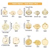 SUNNYCLUE 18Pcs 6 Style Brass Micro Pave Clear Cubic Zirconia Pendants & Alloy Rhinestone Pendants KK-SC0002-80-2