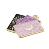 Tarot Style Alloy Eanaml Pendants PALLOY-S184-02G-C-2