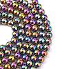 Non-magnetic Synthetic Hematite Beads Strands X-G-S096-10mm-5-2