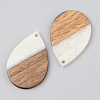 Opaque Resin & Walnut Wood Pendants X-RESI-S389-037A-C04-2
