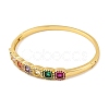 Brass Pave Colorful Cubic Zirconia Hinged Bangles for Women BJEW-S147-33G-A-2