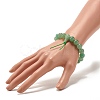 Natural Green Aventurine Round Beads Stretch Bracelet BJEW-JB07235-01-3