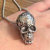 Cool Punk Rock Retro Alloy Skull Pendant Necklaces for Stylish Men DH4302-1