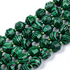 Synthetic Malachite Beads Strands X-G-R482-28-10mm-1