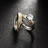 Trendy 316L Titanium Steel Cubic Zirconia Couple Rings for Women RJEW-BB06902-7A-3