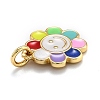 Brass Enamel Charms KK-O135-01B-3