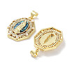 Brass Micro Pave Clear Cubic Zirconia Pendants KK-L213-008G-2