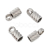 Tarnish Resistant 304 Stainless Steel Cord Ends STAS-Z084-07P-01-1