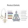 Stainless Steel Chakra Theme Yoga Lotus/Eye Pendant Decorate PALLOY-JF01199-2