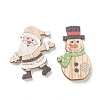 Christmas Theme Wood Pendant Decorations HJEW-P010-07-1