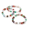 Natural Mixed Wealth Stone Beaded Stretch Bracelets BJEW-D446-C-39-1