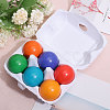 6 Colors Rainbow Color Wooden Ball Toys AJEW-WH0472-83B-3