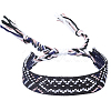 Polyester-cotton Braided Rhombus Pattern Cord Bracelet FIND-PW0013-001A-25-1