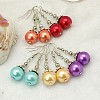 Trendy Tibetan Style Ball Dangle Earrings EJEW-JE00474-1