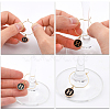 Flat Round with Letter Alloy Enamel Wine Glass Charms AJEW-PH01515-3