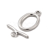 Non-Tarnish 304 Stainless Steel Toggle Clasps STAS-F290-05P-2