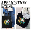 DIY Flower Pattern Tote Bag Embroidery Making Kit DIY-WH0349-21B-6