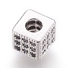 Brass Micro Pave Cubic Zirconia Beads ZIRC-F088-026P-2