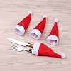 Christmas Hat Cloth Cutlery Set Bags AJEW-D055-01-4