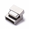 304 Stainless Steel Magnetic Clasps with Glue-in Ends STAS-M307-02P-02-3